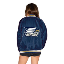 Load image into Gallery viewer, Georgia Southern Satin Letterman Bomber Jacket