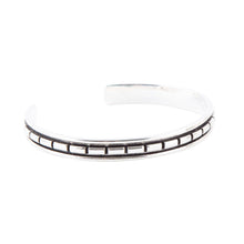 Load image into Gallery viewer, Geometric All Sterling Silver Cuff Bracelet