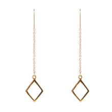 Load image into Gallery viewer, Bronze Geometric Threader Earrings