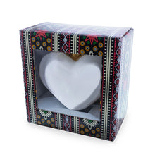 Load image into Gallery viewer, Moonlit Floral Meadow Heart Glass Ornament