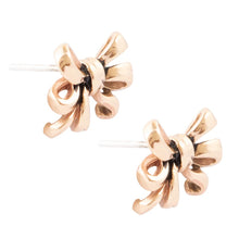Load image into Gallery viewer, Gifted Golden Bow Post Earrings