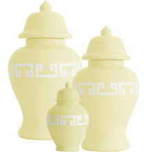 Load image into Gallery viewer, Lemon Sorbet Yellow Greek Key Ginger Jars