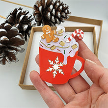 Load image into Gallery viewer, Gingerbread Latte Brooch by Cherryloco