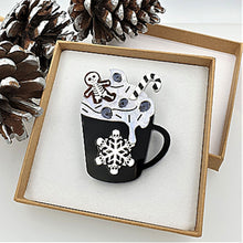 Load image into Gallery viewer, Gingerdead Latte Brooch by Cherryloco