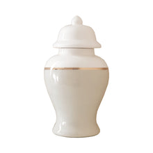 Load image into Gallery viewer, Beige Color Block Ginger Jar with Gold Accent