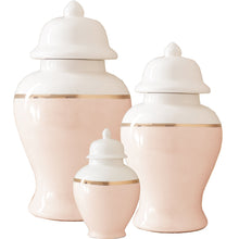 Load image into Gallery viewer, Blush Color Block Ginger Jar with Gold Accent