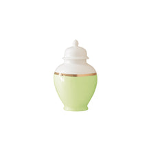Load image into Gallery viewer, Spring Green Color Block Ginger Jar with Gold Accent