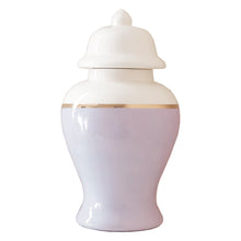 Load image into Gallery viewer, Light Lavender Color Block Ginger Jar with Gold Accent