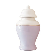 Load image into Gallery viewer, Light Lavender Color Block Ginger Jar with Gold Accent
