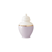 Load image into Gallery viewer, Light Lavender Color Block Ginger Jar with Gold Accent