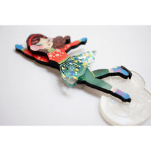 Load image into Gallery viewer, Girl Ice Skating Brooch by Laliblue