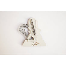 Load image into Gallery viewer, Girl with A Record Player Brooch by Laliblue
