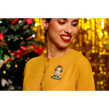 Load image into Gallery viewer, Girl with A Snow Globe Brooch by Laliblue
