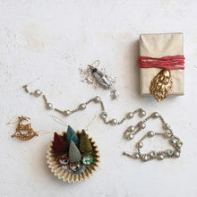 Load image into Gallery viewer, Glass Diorama Ornament w/ Bottle Brush Tree, Set of 4