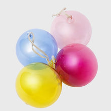 Load image into Gallery viewer, Glass bubble balls, blue, set of three