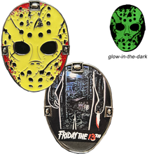 Load image into Gallery viewer, EL11-005 Jason Voorhees Challenge Coin Friday the 13th Movie Poster