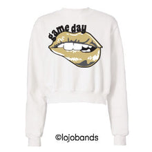 Load image into Gallery viewer, Game Day Lips Cropped Sweatshirt