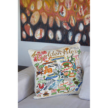 Load image into Gallery viewer, Golden Isles Hand-Embroidered Pillow