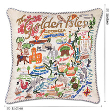 Load image into Gallery viewer, Golden Isles Hand-Embroidered Pillow