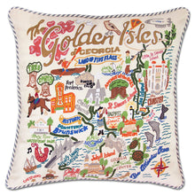 Load image into Gallery viewer, Golden Isles Hand-Embroidered Pillow