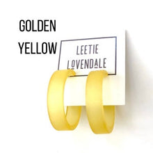 Load image into Gallery viewer, Portland Frosted Lucite Hoop Earrings