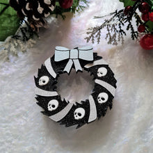 Load image into Gallery viewer, Gothic Skull Wreath Brooch by Cherryloco