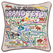 Load image into Gallery viewer, Grand Teton Hand-Embroidered Pillow