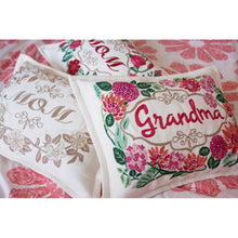 Load image into Gallery viewer, Grandma Love Letters Hand-Embroidered Pillow by CatStudio