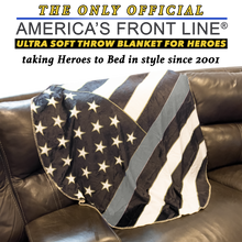 Load image into Gallery viewer, EL10-017 Official America&#39;s Front Line Thin Gray Line Correctional Officer Round Blanket Bedding Sofa Couch Throw