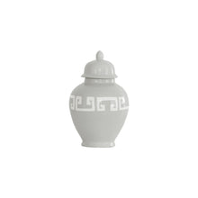 Load image into Gallery viewer, Light Gray Greek Key Ginger Jars
