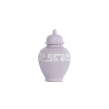 Load image into Gallery viewer, Light Lavender Greek Key Ginger Jars