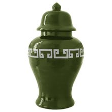 Load image into Gallery viewer, Moss Green Greek Key Ginger Jars