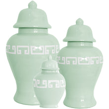 Load image into Gallery viewer, Sea Glass Greek Key Ginger Jars