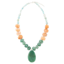 Load image into Gallery viewer, Green Aventurine Bold Pendant Necklace