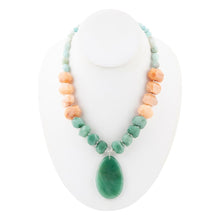 Load image into Gallery viewer, Green Aventurine Bold Pendant Necklace