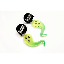 Load image into Gallery viewer, Green Ghost Earrings by Laliblue