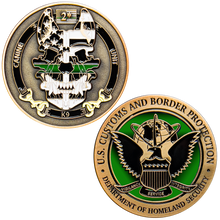 Load image into Gallery viewer, GL11-003 Border Patrol Agent Canine Enforcement K9 Thin Green Line Challenge Coin CBP BPA