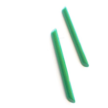 Load image into Gallery viewer, Green Couture Lucite Skinny Stick Stud Earrings