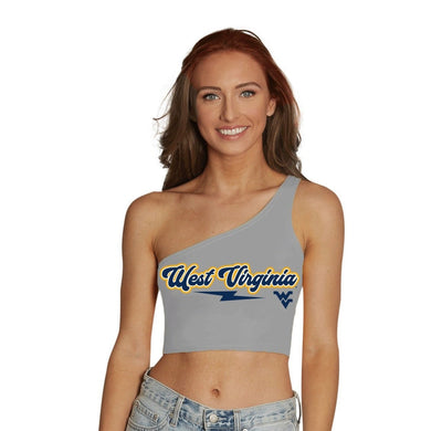West Virginia Mountaineers Lightning One Shoulder Top