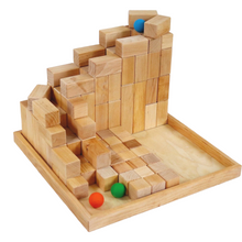 Load image into Gallery viewer, **Pre-order (Ships in 2-3 Weeks)**100 Pcs Large Natural Stepped Pyramid Wooden Stacking Building Blocks