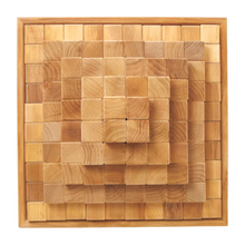Load image into Gallery viewer, **Pre-order (Ships in 2-3 Weeks)**100 Pcs Large Natural Stepped Pyramid Wooden Stacking Building Blocks
