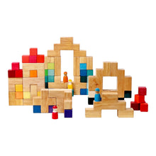 Load image into Gallery viewer, **Pre-order (Ships in 2-3 Weeks)**19 Pcs Wooden Stairway Building Blocks Set