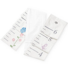 Load image into Gallery viewer, Floral Embroidered Growth Chart for Girls – Personalized Height Ruler with Baby &amp; Family Name