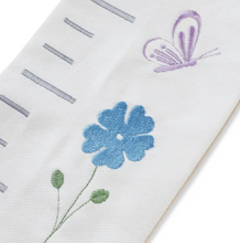 Load image into Gallery viewer, Floral Embroidered Growth Chart for Girls – Personalized Height Ruler with Baby &amp; Family Name