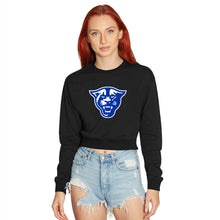 Load image into Gallery viewer, Georgia State Black Cropped Crewneck