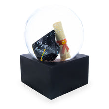 Load image into Gallery viewer, Graduation Hat &amp; Diploma Glass Water Snow Globe