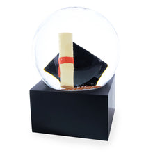 Load image into Gallery viewer, Graduation Hat &amp; Diploma Glass Water Snow Globe