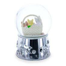 Load image into Gallery viewer, Kittens in a Basket Glass Water Snow Globe
