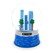 Load image into Gallery viewer, Miami Beach Skyline Glass Water Snow Globe