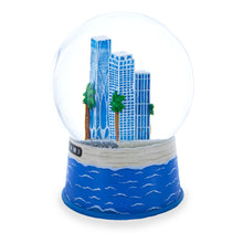 Load image into Gallery viewer, Miami Beach Skyline Glass Water Snow Globe